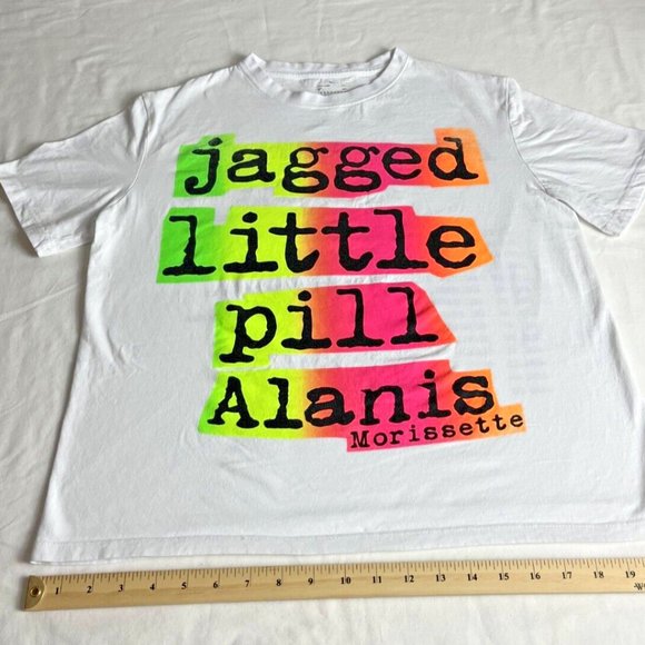 Alanis Morissette Tour Jagged Little Pill T-Shirt Women's White 25th Anniversary - Picture 2 of 5